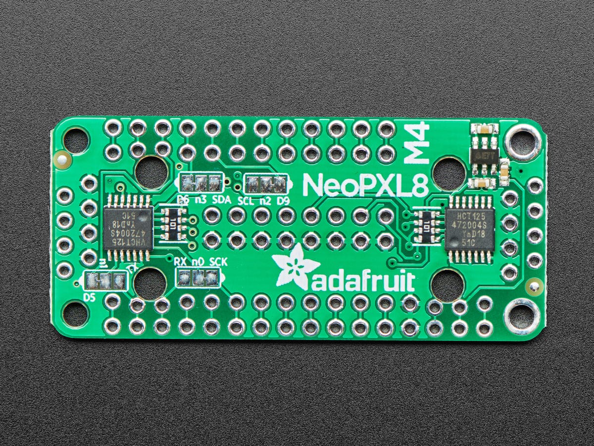 Adafruit NeoPXL8 FeatherWing for Feather M4 - 8 x DMA NeoPixels! [discontinued] - Image 3