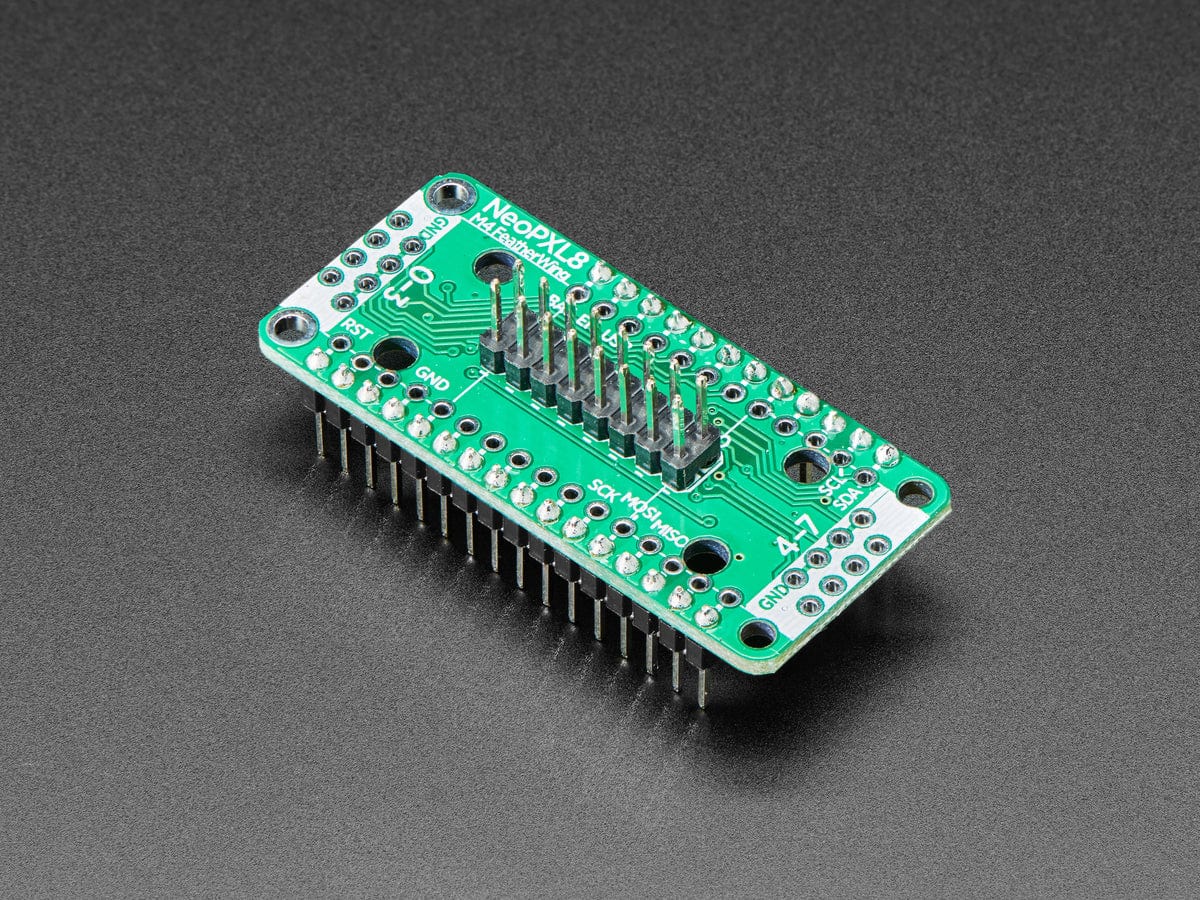 Adafruit NeoPXL8 FeatherWing for Feather M4 - 8 x DMA NeoPixels! [discontinued] - Image 4