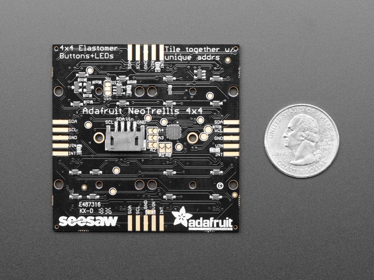 Adafruit NeoTrellis RGB Driver PCB for 4x4 Keypad - Image 4