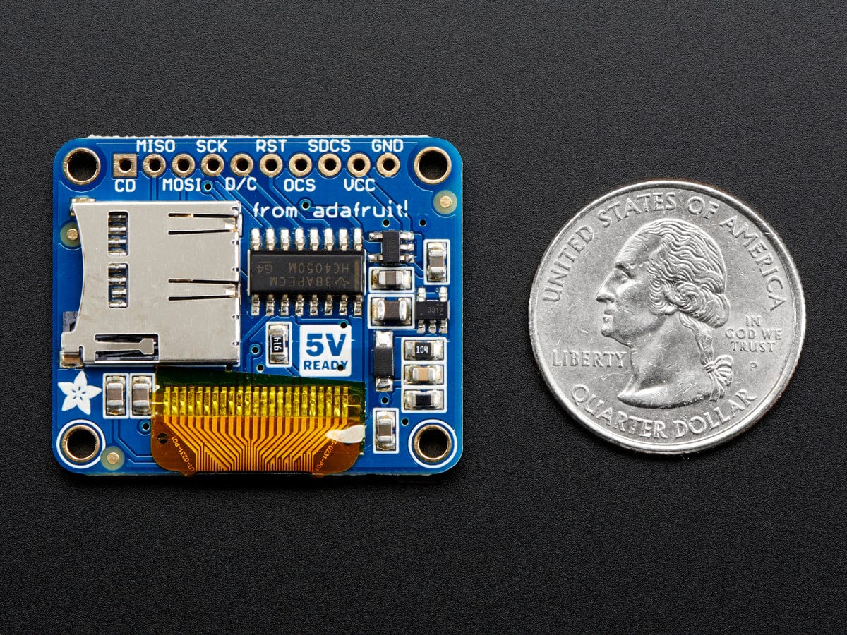 OLED Breakout Board - 16-bit Color 0.96" w/microSD holder - Image 3
