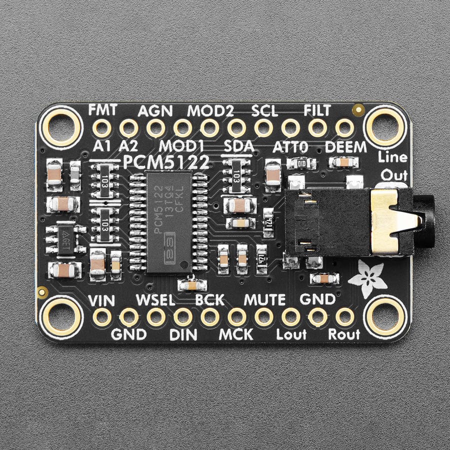 Adafruit PCM5122 I2S DAC with Line Level Output - HW, I2C or SPI - Image 3