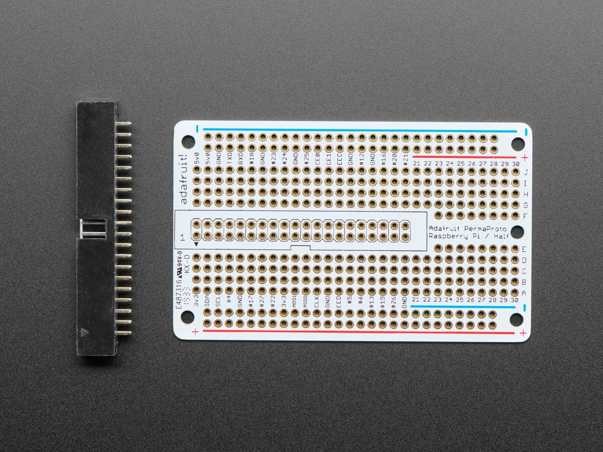 Adafruit Perma-Proto 40-Pin Raspberry Pi Half-Size PCB Kit (with 2x20 Header) - Image 2