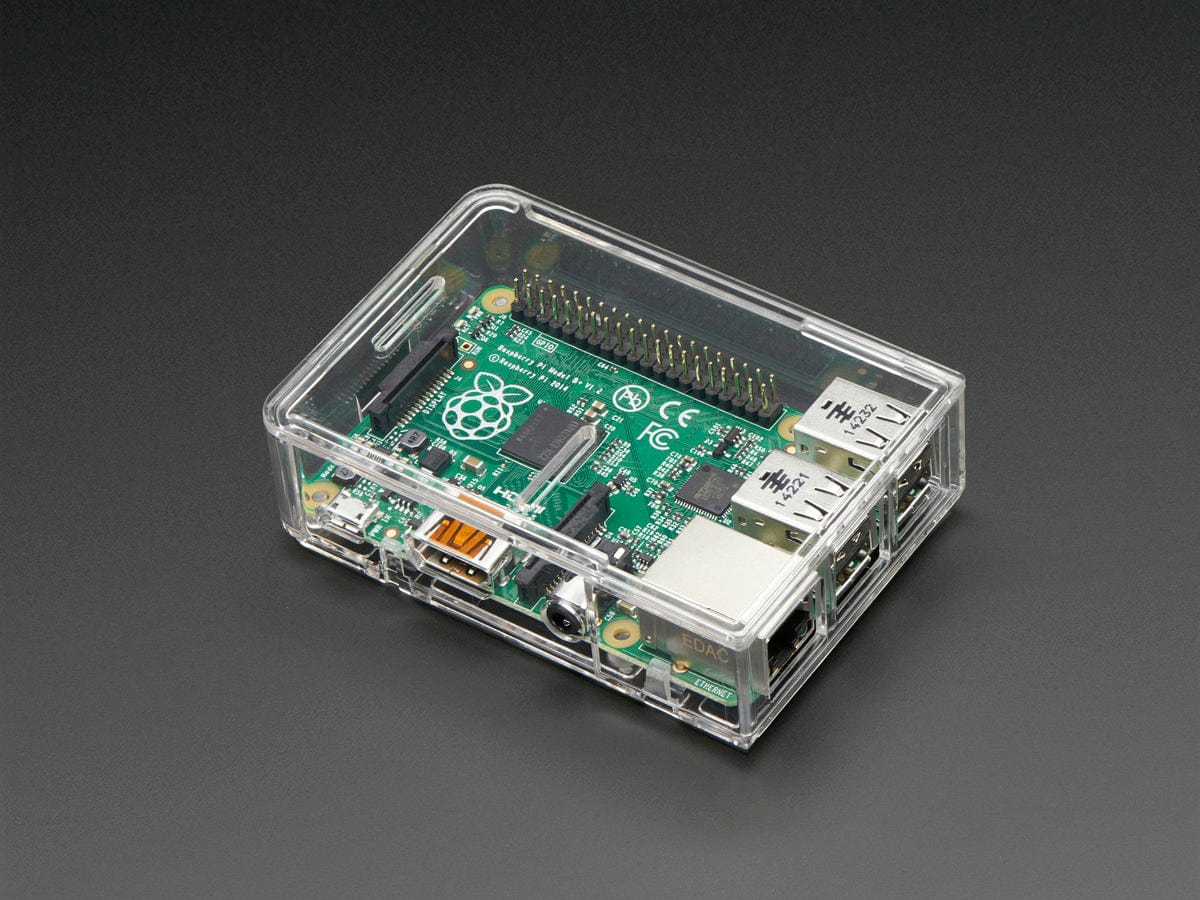 Pi Model B+ / Pi 2 / Pi 3 Case Base - Clear [Discontinued] - Image 2