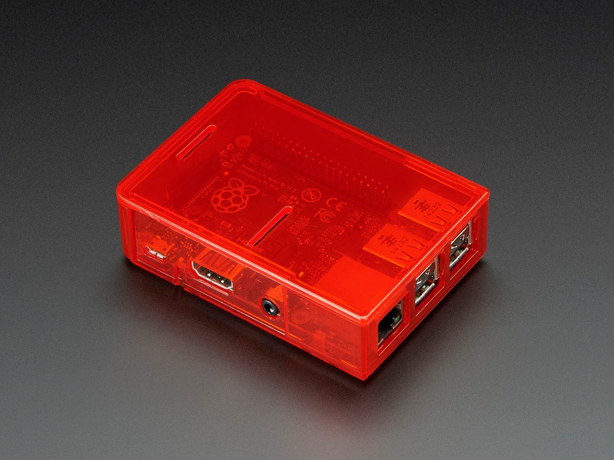 Pi Model B+ / Pi 2 / Pi 3 Case Base - Red [Discontinued] - Image 2
