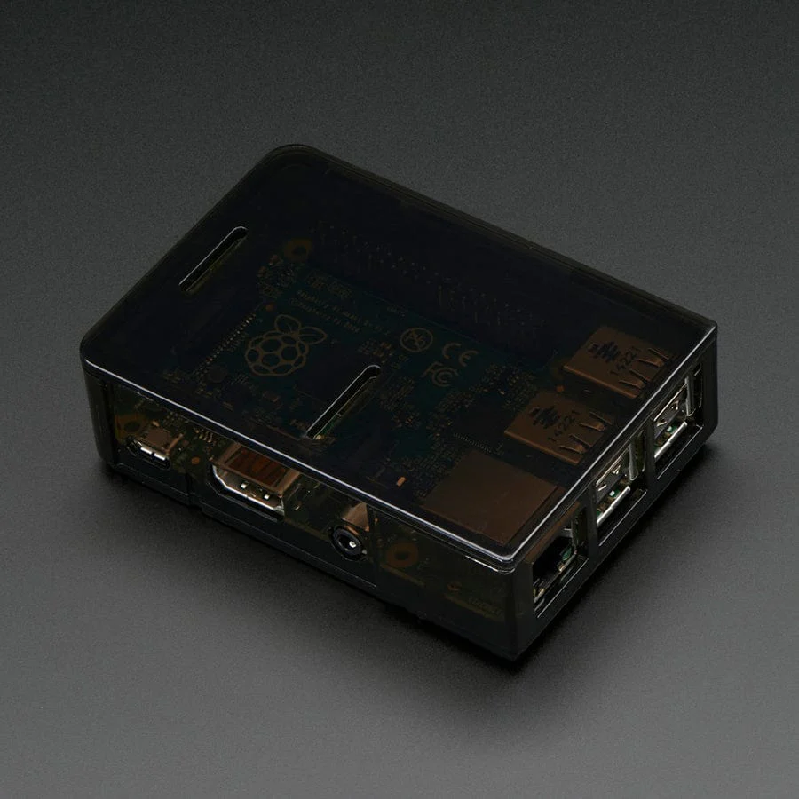 Pi Model B+ / Pi 2 / Pi 3 Case Base - Smoke Grey - Image 2