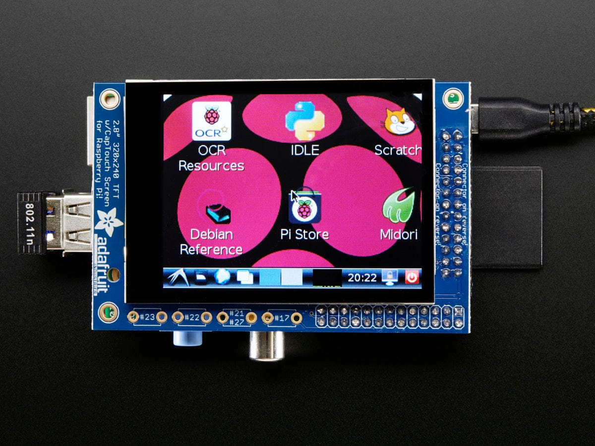 PiTFT 2.8" TFT 320x240 + Capacitive Touchscreen for Raspberry Pi [Discontinued] - Image 2