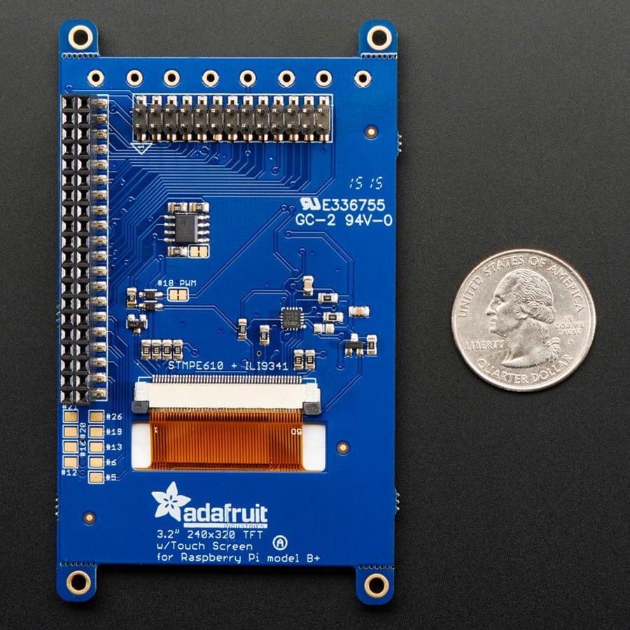 PiTFT Plus 320 x 240 3.2" TFT + Resistive Touchscreen - Image 4