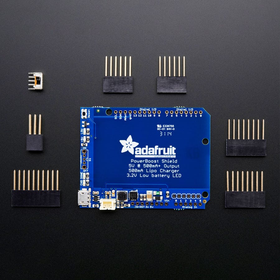 Adafruit PowerBoost 500 Shield - Rechargeable 5V Power Shield - Image 3
