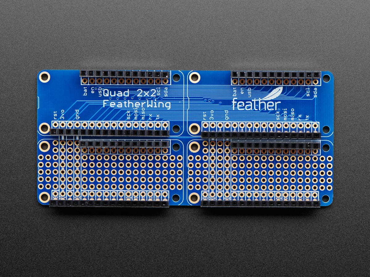Adafruit Quad 2x2 FeatherWing Kit with Headers - Image 3