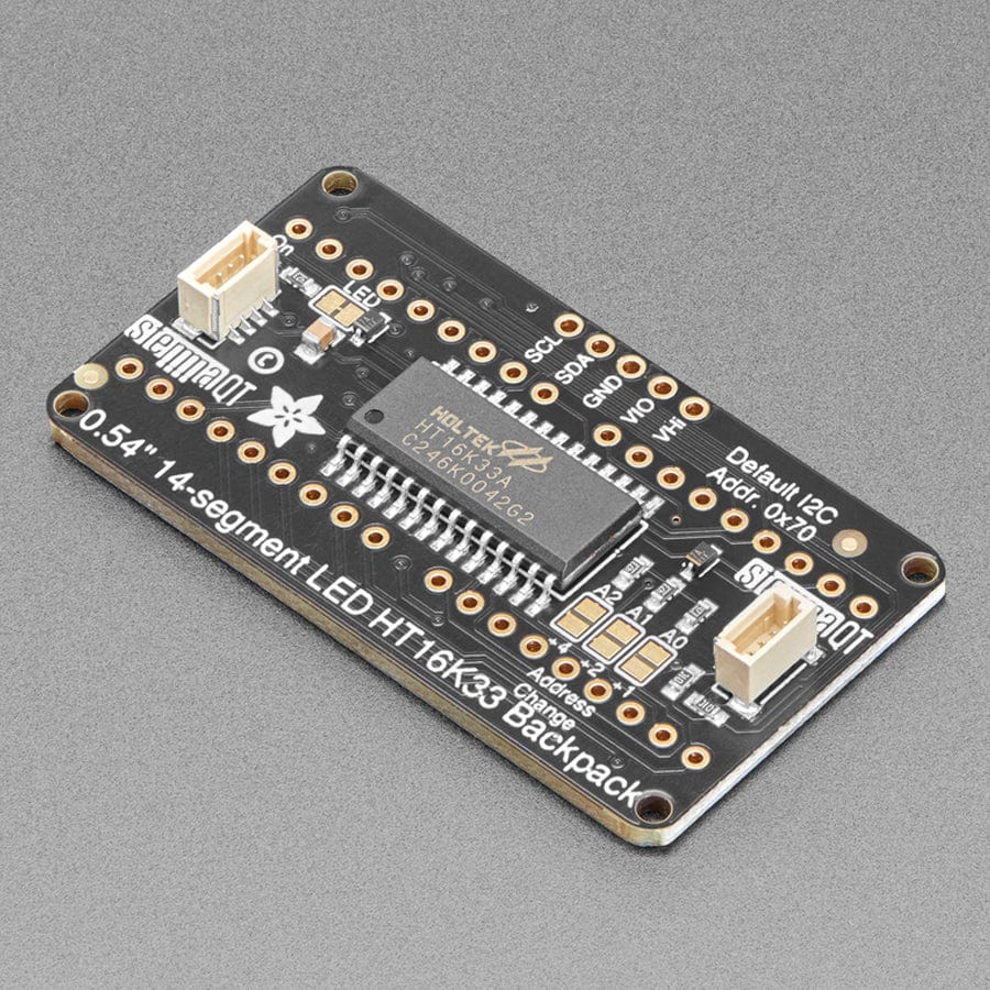 Quad Alphanumeric Display - Pure Green 0.54" Digits w/ Backpack - STEMMA QT / Qwiic - Image 3