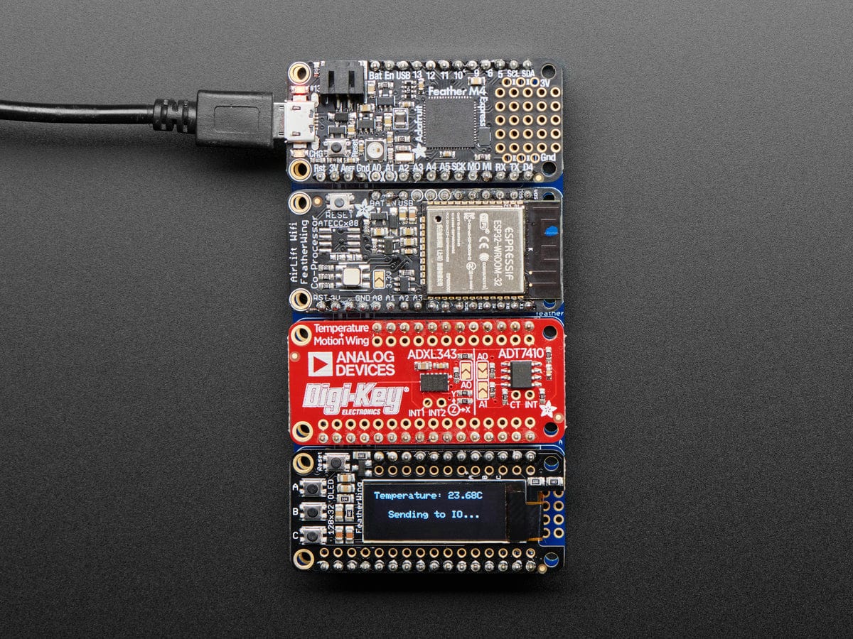Adafruit Quad Side-By-Side FeatherWing Kit with Headers - Image 5