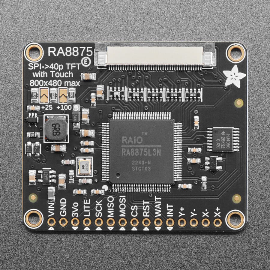 RA8875 Driver Board for 40-pin TFT Touch Displays - 800 x 480 Max - Image 2