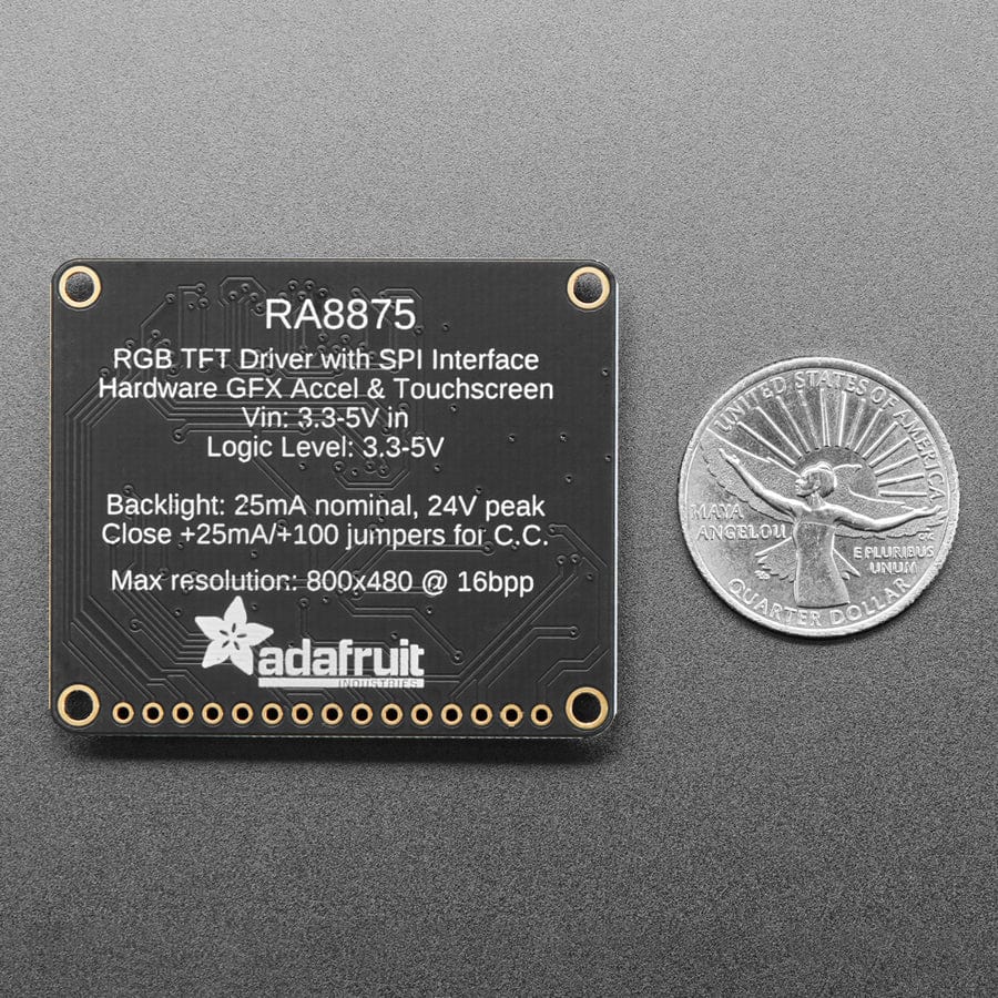 RA8875 Driver Board for 40-pin TFT Touch Displays - 800 x 480 Max - Image 5