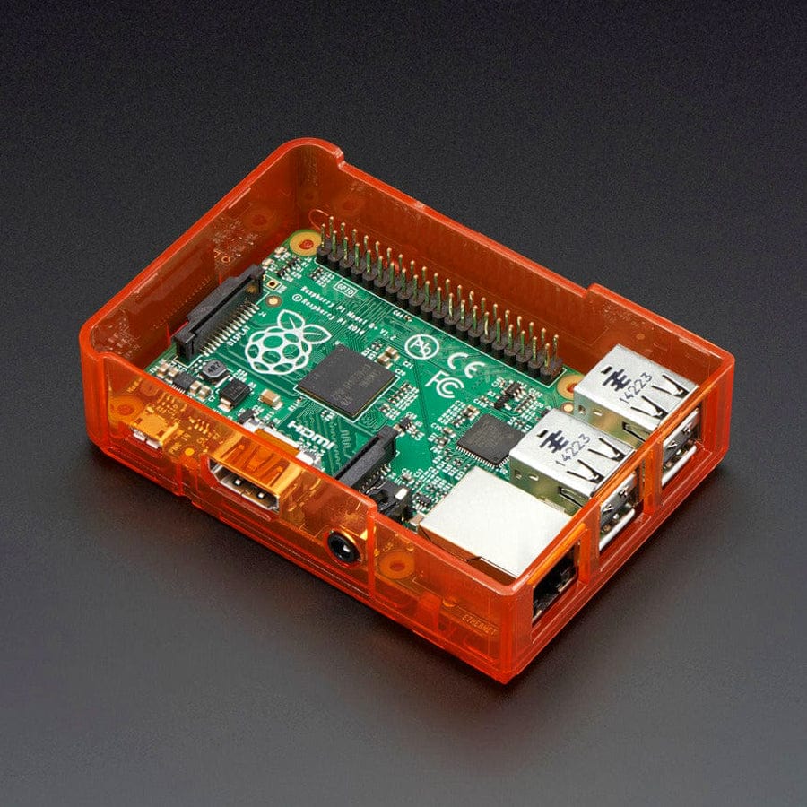 Raspberry Pi Model B+ / Pi 2 / Pi 3 Case Lid - Orange - Image 2