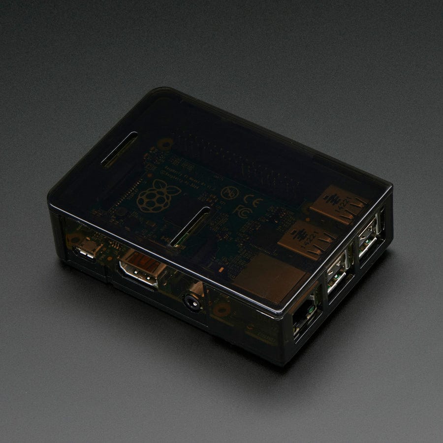 Raspberry Pi Model B+ / Pi 2 / Pi 3 Case Lid - Smoke Gray - Image 2