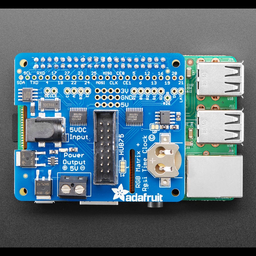 Adafruit RGB Matrix HAT + RTC for Raspberry Pi - Mini Kit - Image 4