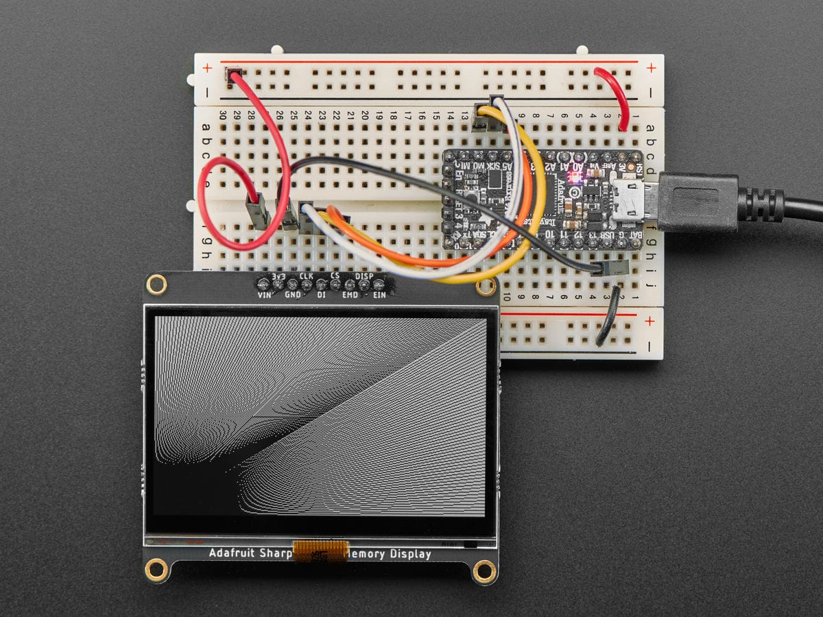 Adafruit SHARP Memory Display Breakout - 2.7" 400x240 Monochrome - Image 6