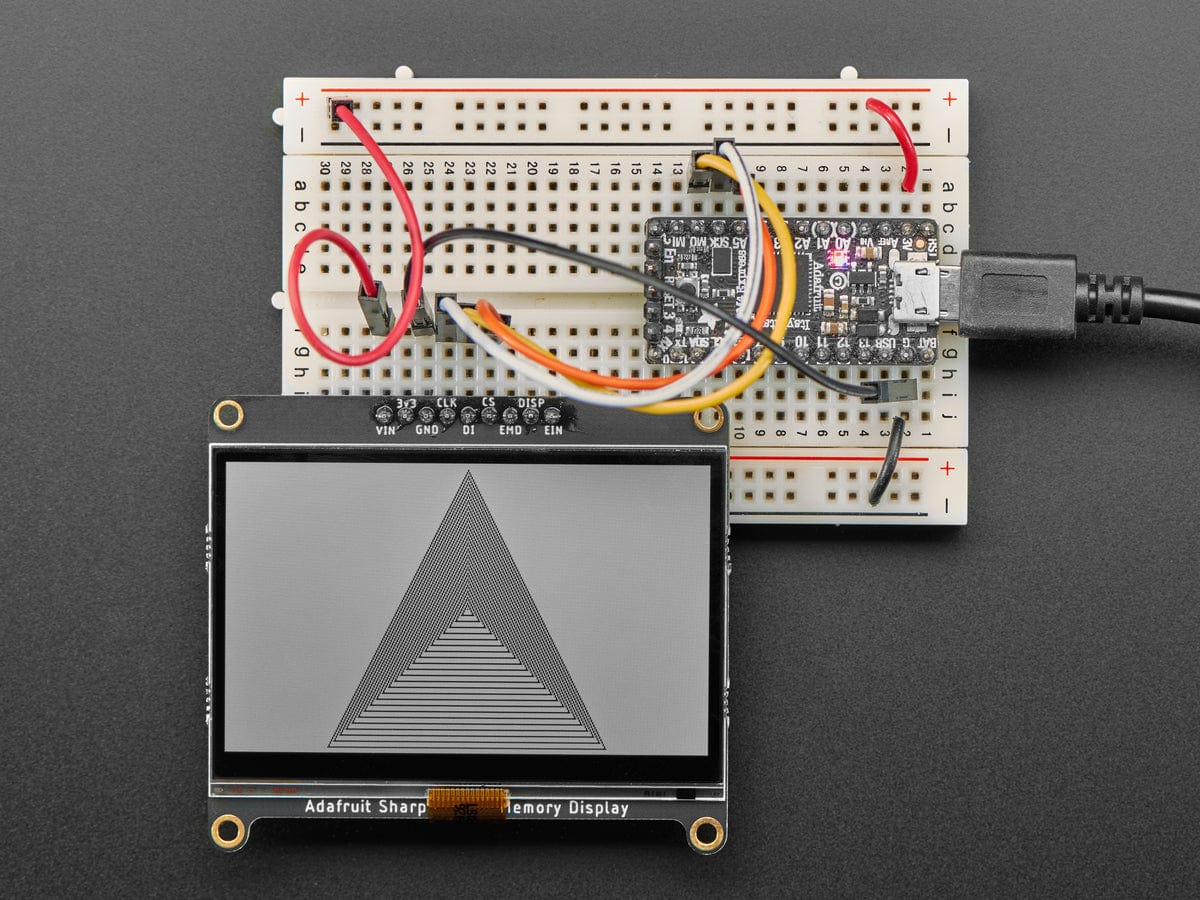 Adafruit SHARP Memory Display Breakout - 2.7" 400x240 Monochrome - Image 7