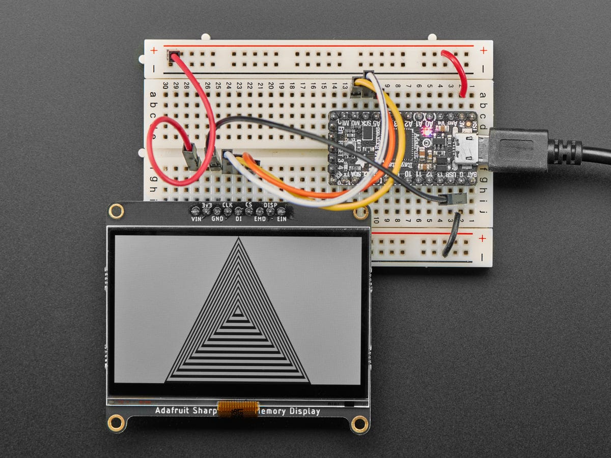 Adafruit SHARP Memory Display Breakout - 2.7" 400x240 Monochrome - Image 9
