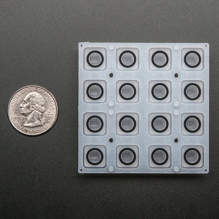 Silicone Elastomer 4 x 4 Button Keypad - for 3mm LEDs - Image 3