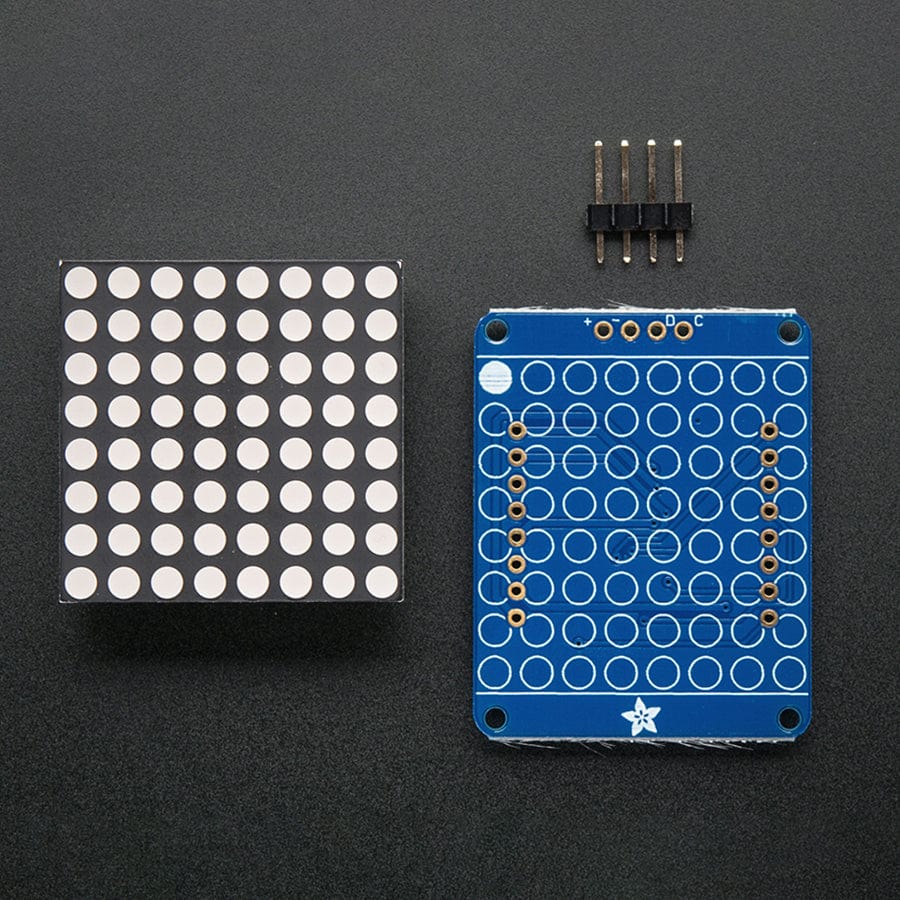 Adafruit Small 1.2" 8x8 LED Matrix with I2C Backpack - Pure Green - Image 2