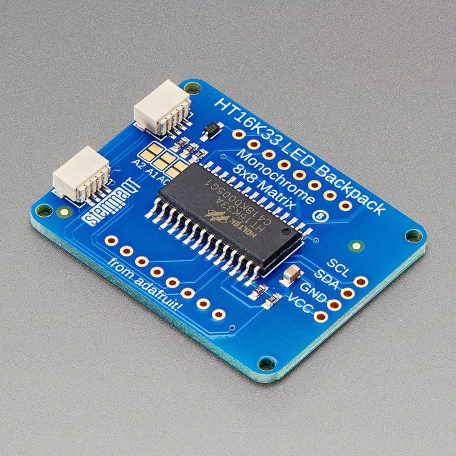 Adafruit Small 1.2" 8x8 LED Matrix with I2C Backpack - Yellow - Image 3