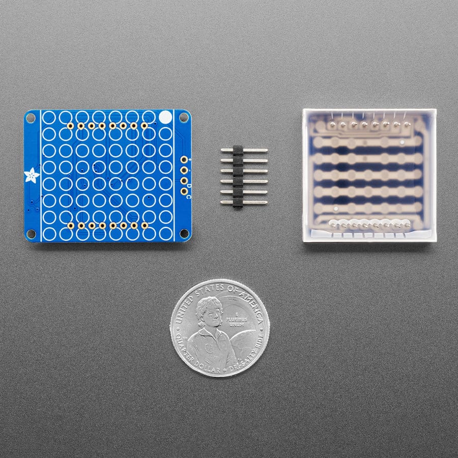 Adafruit Small 1.2" 8x8 LED Matrix with I2C Backpack - Yellow - Image 6