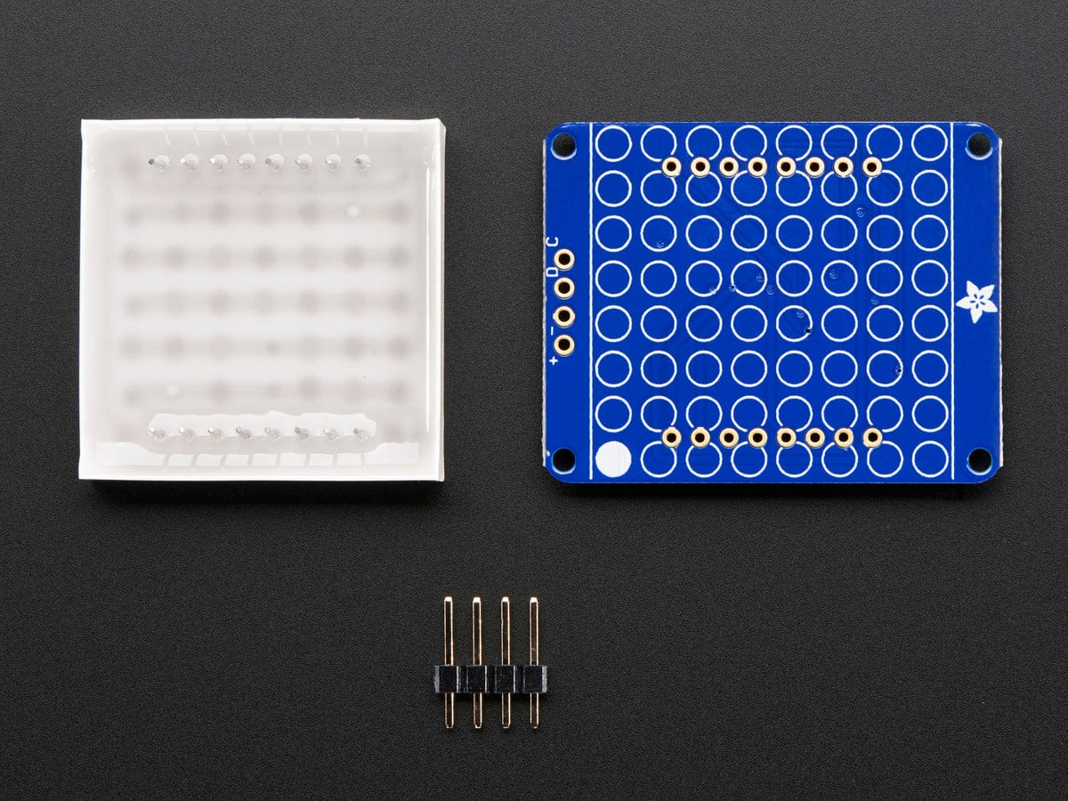 Small 1.2" 8x8 Ultra Bright Square Blue LED Matrix + Backpack [Discontinued] - Image 3