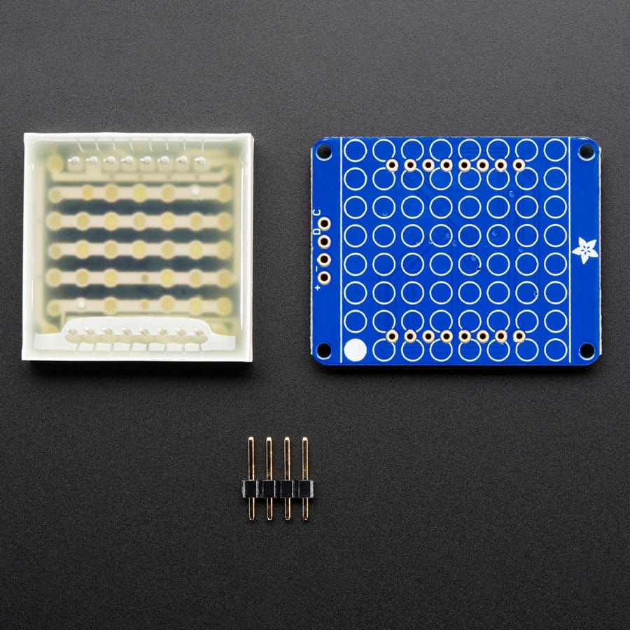 Small 1.2" 8 x 8 Ultra Bright Square White LED Matrix + Backpack - Image 3