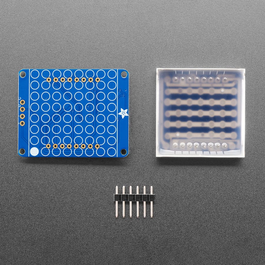 Small 1.2" 8x8 Ultra Bright Square Yellow LED Matrix + Backpack - Image 2