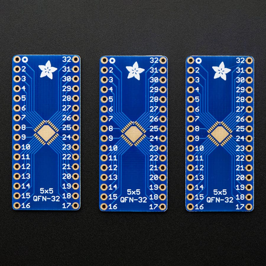 SMT Breakout PCB for 32-QFN or 32-TQFP - 3 Pack! - Image 3