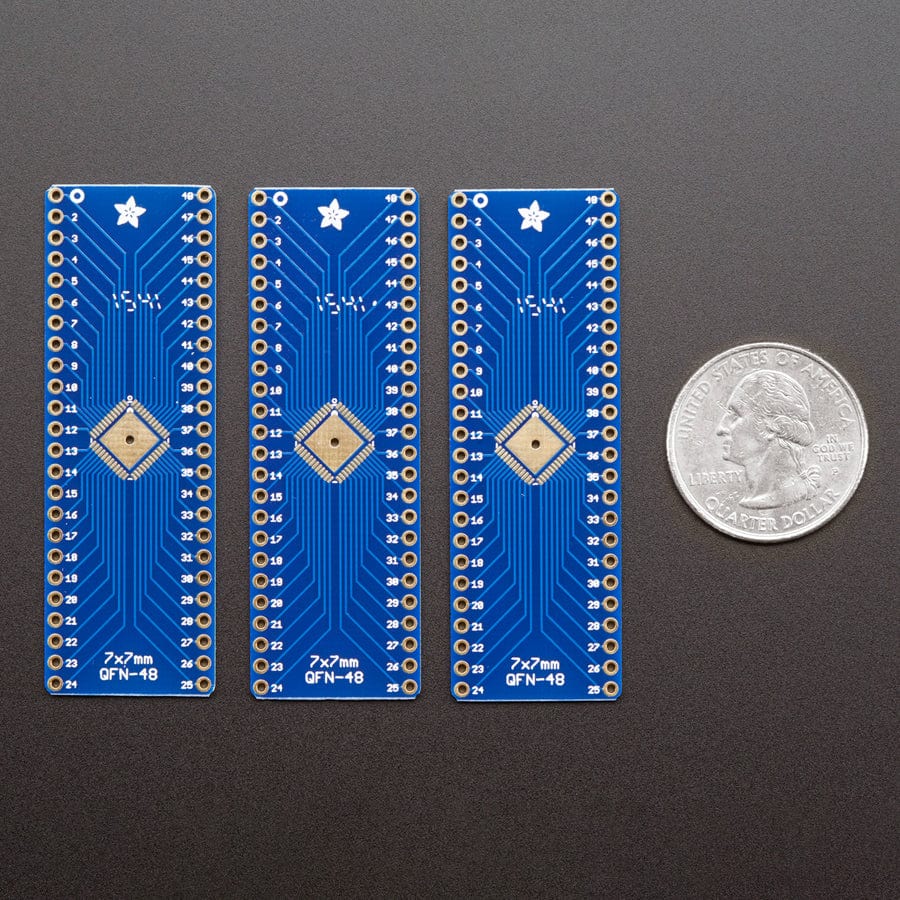 SMT Breakout PCB for 48-QFN or 48-TQFP - 3 Pack - Image 2