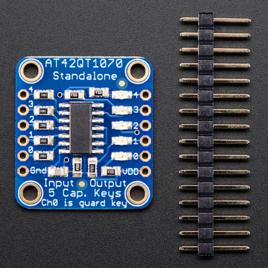 Standalone 5-Pad Capacitive Touch Sensor Breakout - AT42QT1070 - Image 2