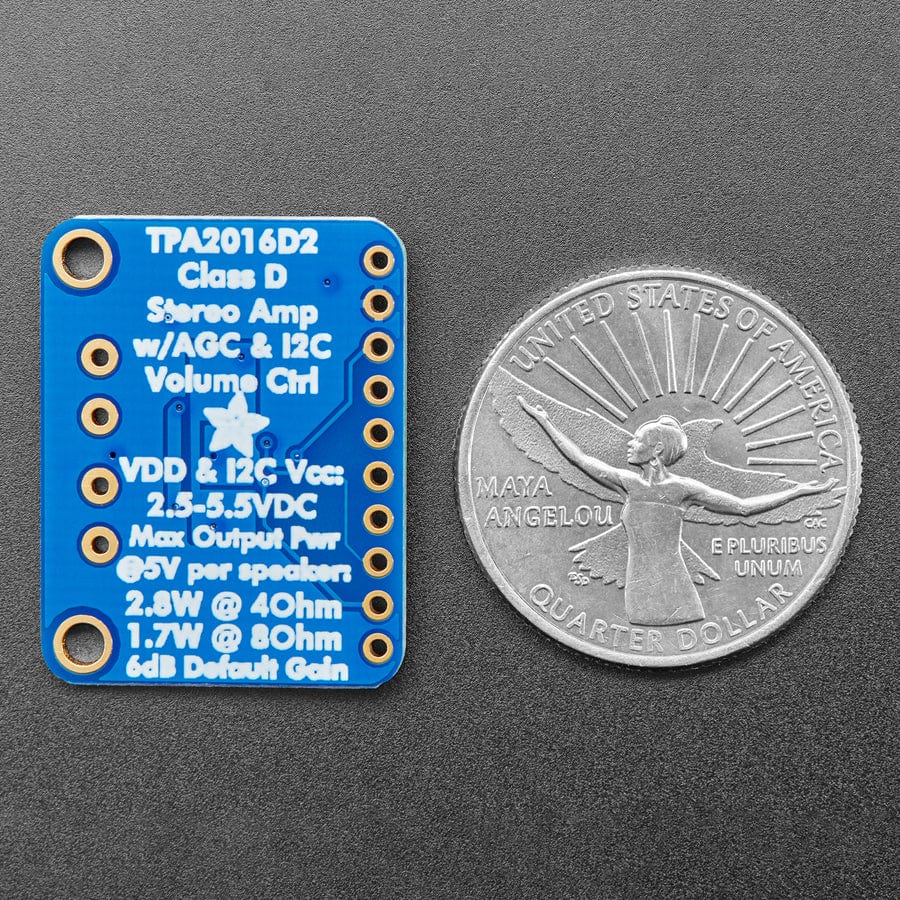 Stereo 2.8W Class D Audio Amplifier - I2C Control AGC - TPA2016 - Image 4