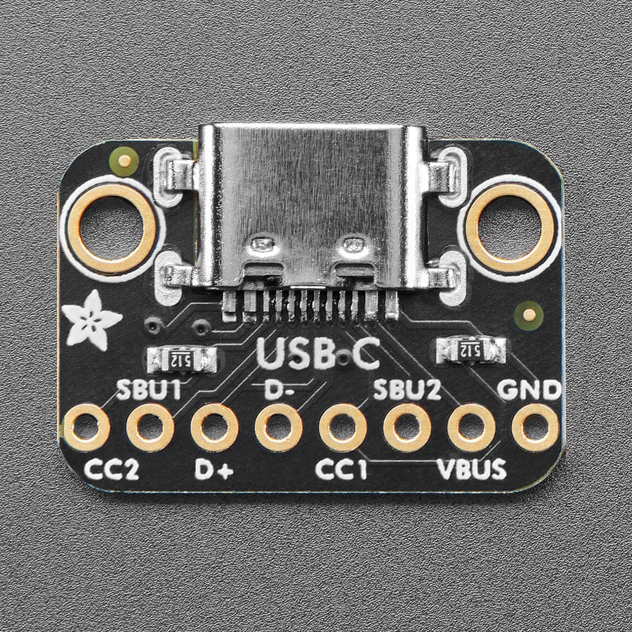 Adafruit Sunken USB Type C Breakout Board - Downstream Connection - Image 2