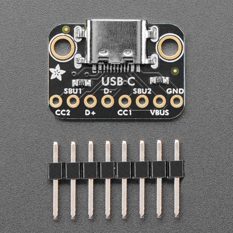Adafruit Sunken USB Type C Breakout Board - Downstream Connection - Image 3