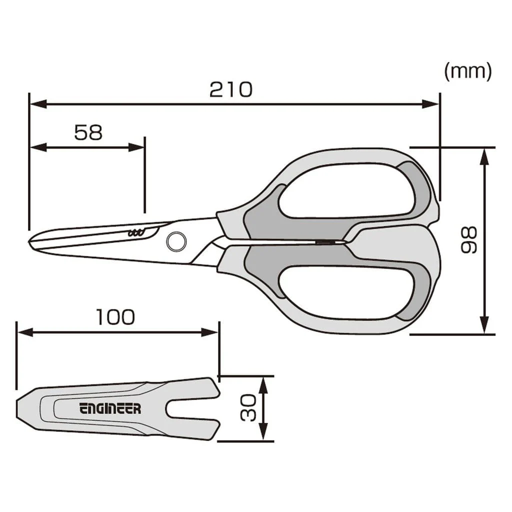 Engineer® PH-57 Heavy Duty Tetsuwan Scissors - Image 2