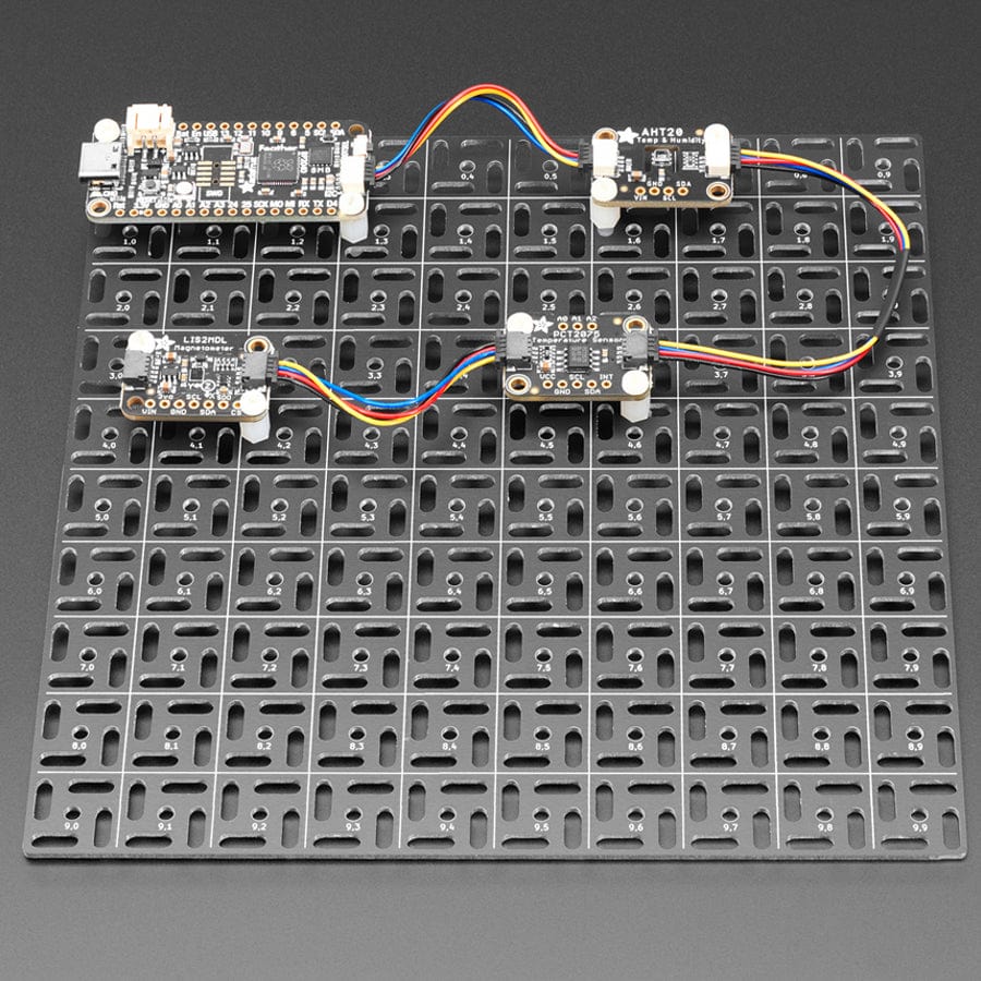 Adafruit Swirly Aluminum Mounting Grid for 0.1" Spaced PCBs - 10x10 - Image 2