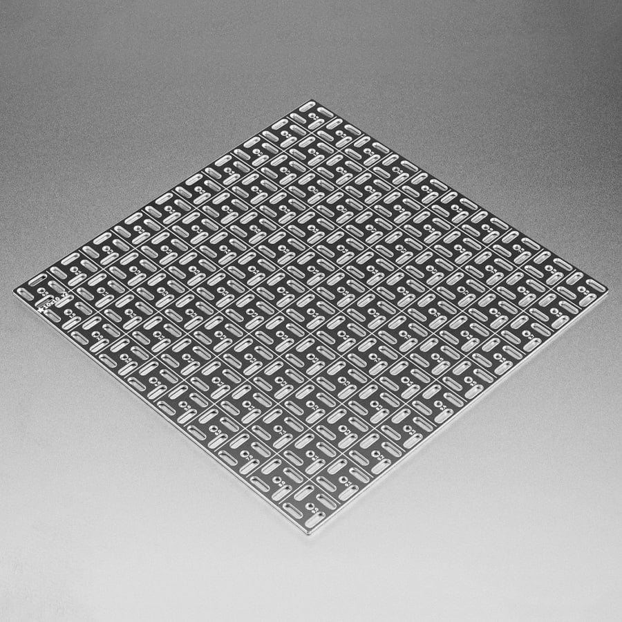 Adafruit Swirly Aluminum Mounting Grid for 0.1" Spaced PCBs - 10x10 - Image 3
