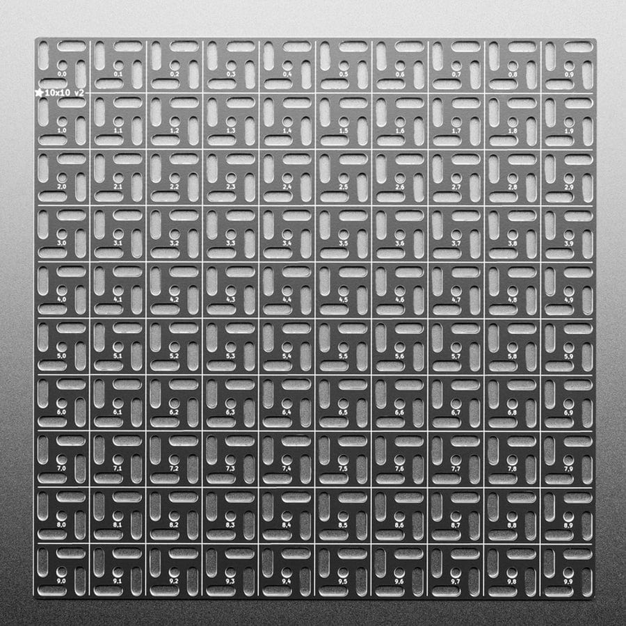 Adafruit Swirly Aluminum Mounting Grid for 0.1" Spaced PCBs - 10x10 - Image 4