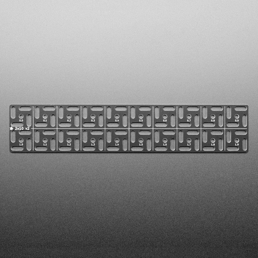Adafruit Swirly Aluminum Mounting Grid for 0.1" Spaced PCBs - 2x10 - Image 2