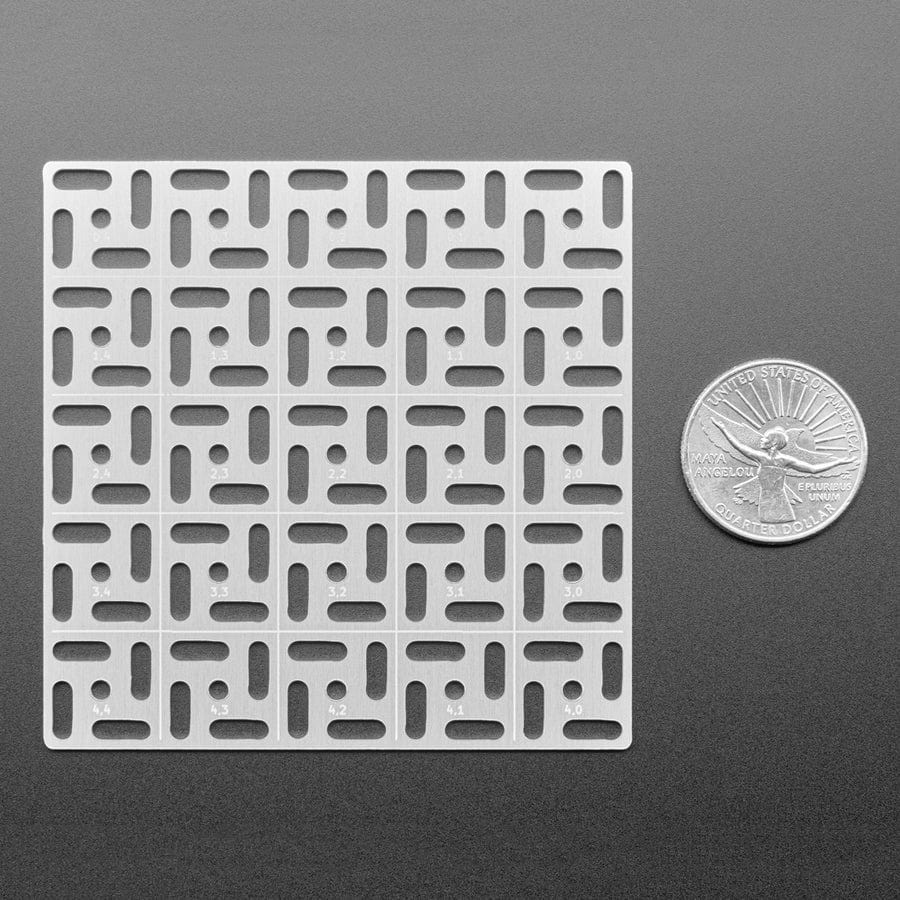 Adafruit Swirly Aluminum Mounting Grid for 0.1" Spaced PCBs - 5x5 - Image 3