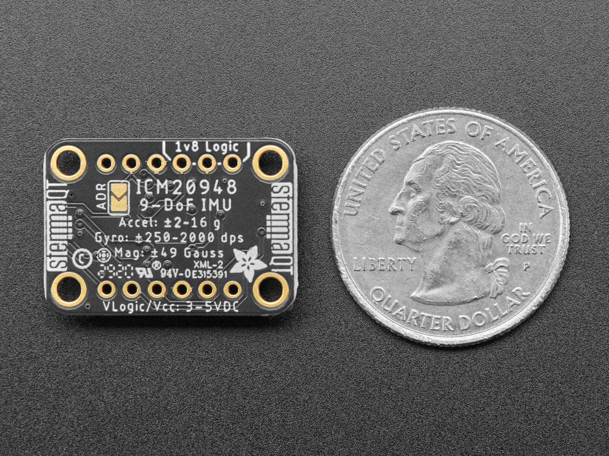 Adafruit TDK InvenSense ICM-20948 9-DoF IMU (MPU-9250 Upgrade) (STEMMA QT / Qwiic) - Image 5