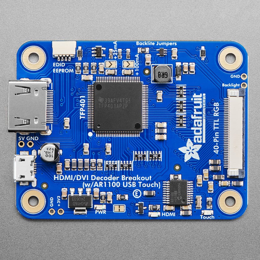 TFP401 HDMI/DVI Decoder to 40-Pin TTL Breakout - With Touch - Image 2