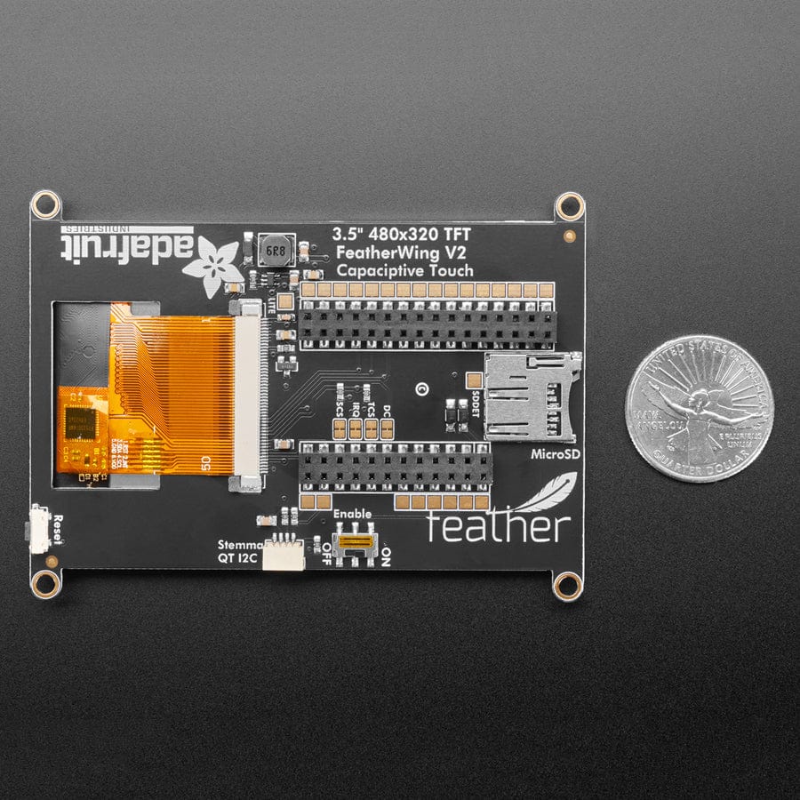 Adafruit TFT FeatherWing - 3.5" 480x320 Capacitive Touchscreen - STEMMA QT / Qwiic - Image 3