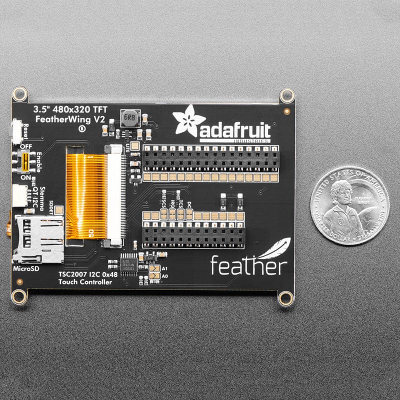 Adafruit TFT FeatherWing - 3.5" 480x320 Touchscreen for Feathers - V2 with TSC2007 - Image 2