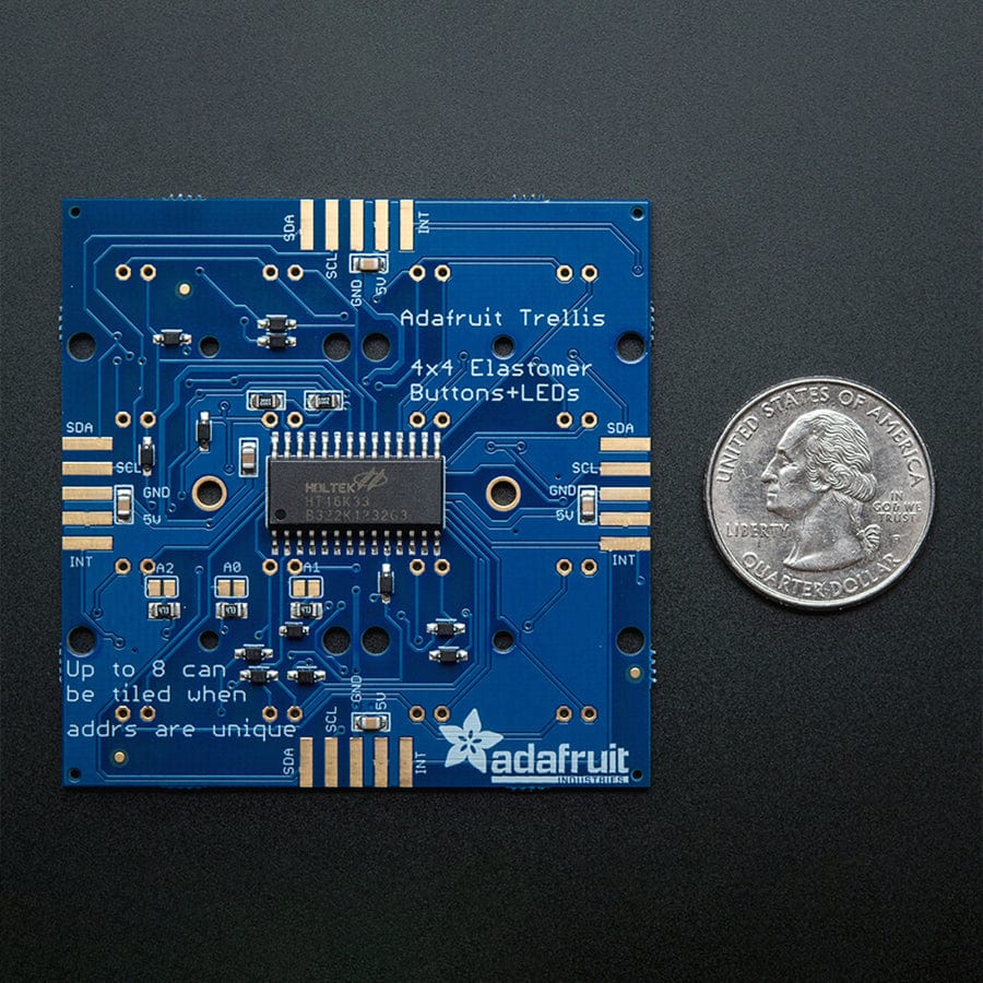 Adafruit Trellis Monochrome Driver PCB for 4 x 4 Keypad & 3mm LEDs - Image 2
