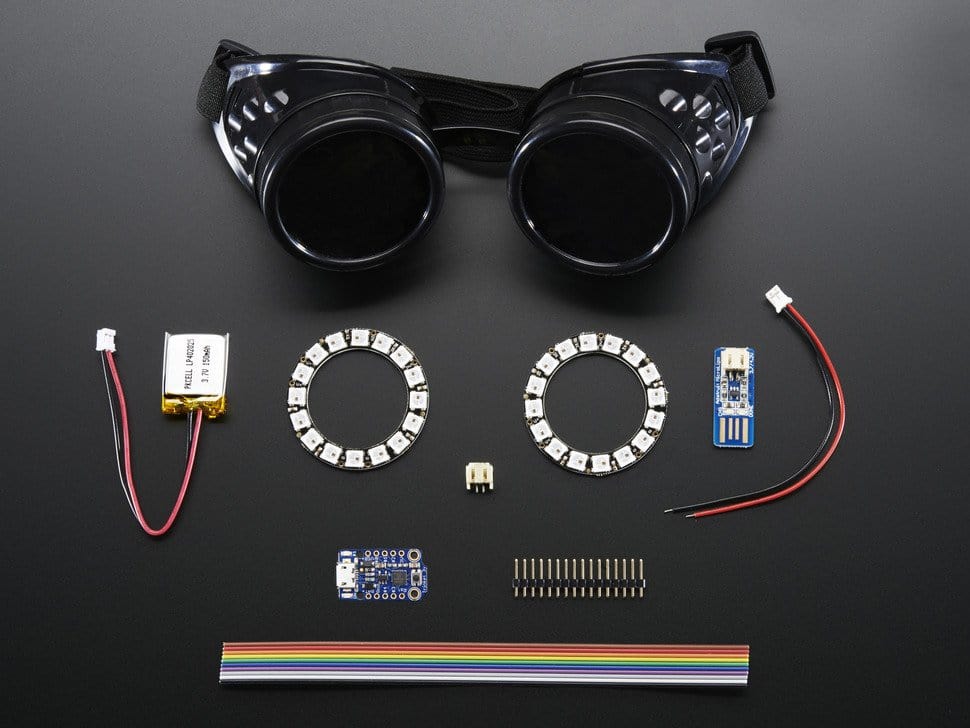 Trinket M0 Powered NeoPixel Goggle Kit Pack [discontinued] - Image 5