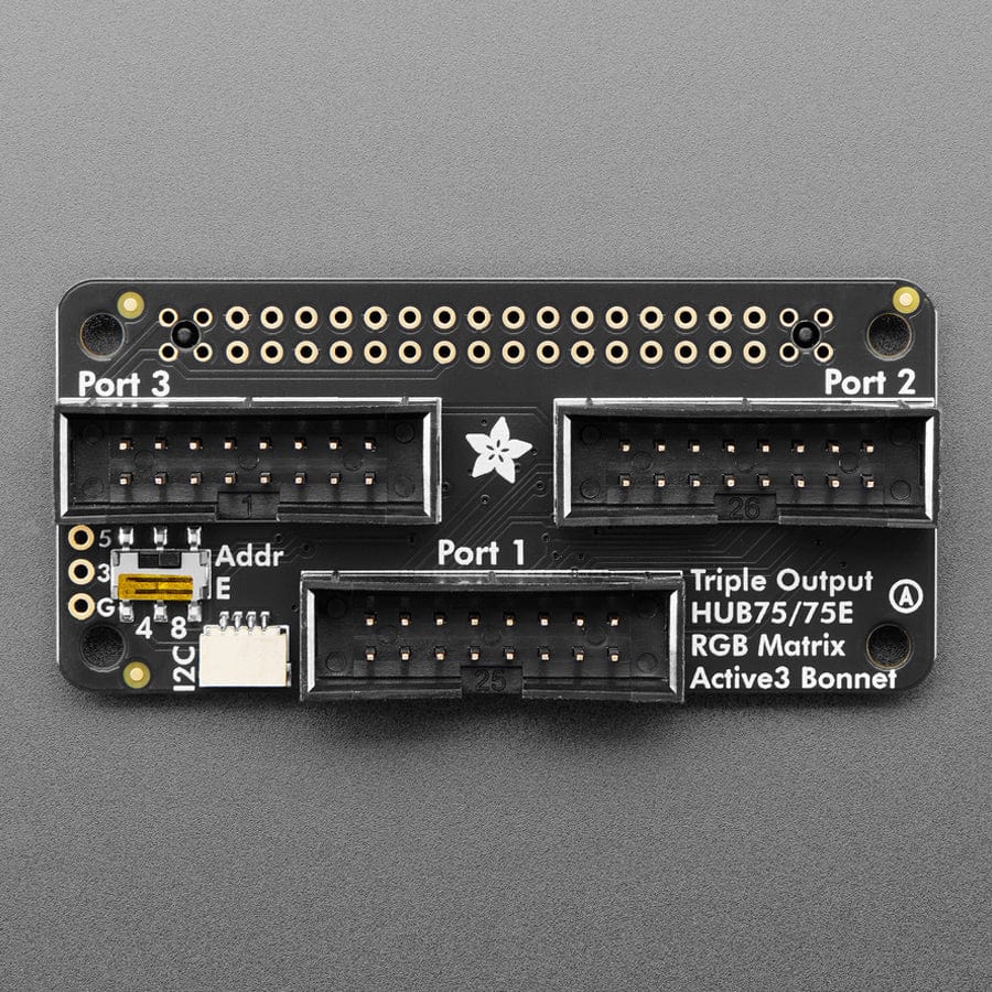 Adafruit Triple LED Matrix Bonnet for Raspberry Pi - for HUB75 - Image 2