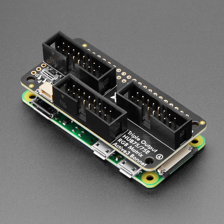 Adafruit Triple LED Matrix Bonnet for Raspberry Pi - for HUB75 - Image 4